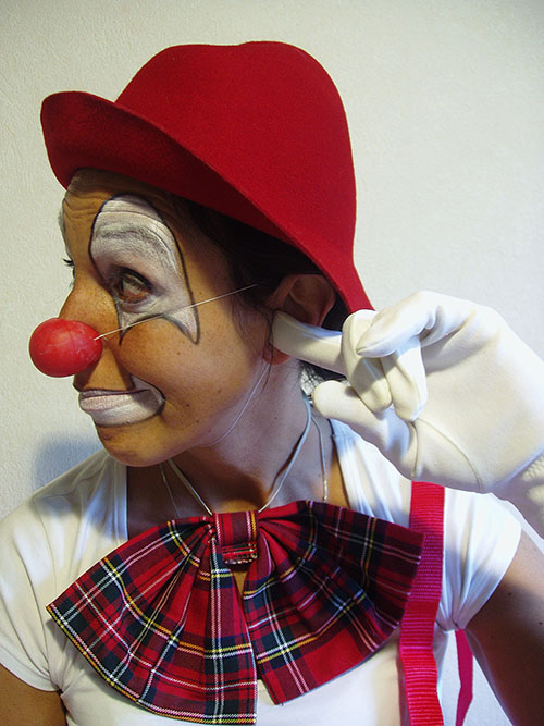 Clown Patchouli et Monsieur Moustache en spectacle